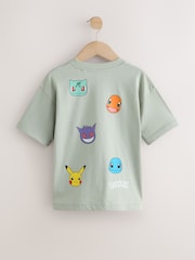 Grey Pokemon Multi Character Back Print T-Shirt (4-14yrs) - Image 2 of 4