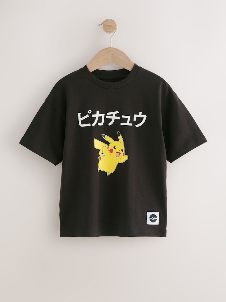 Black Pikachu Pokémon Short Sleeve T-Shirt (3-16yrs) - Image 1 of 5