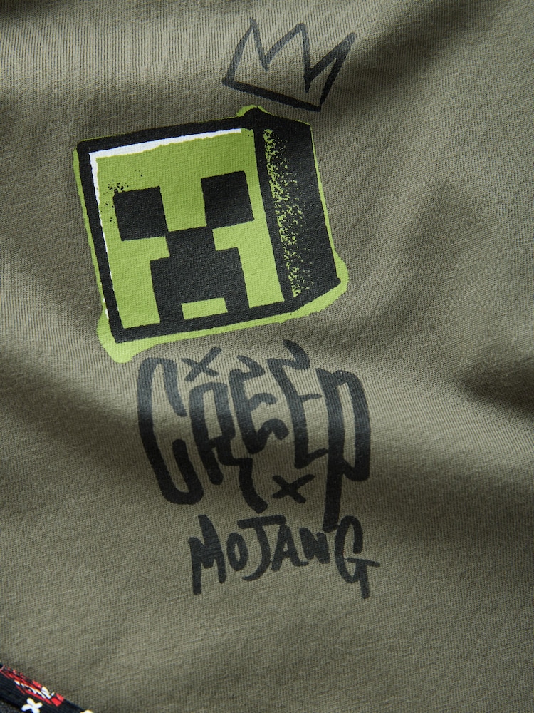 Khaki/Green Licensed Minecraft Bag T-Shirt (3-16yrs) - Image 5 of 5 Khaki/Green Licensed Minecraft Bag T-Shirt (3-16yrs) - Image 5 of 5