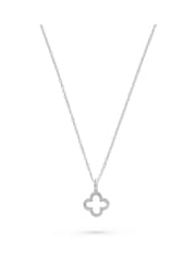 Beaverbrooks Sterling Silver Cubic Zirconia Clover Pendant - Image 1 of 4