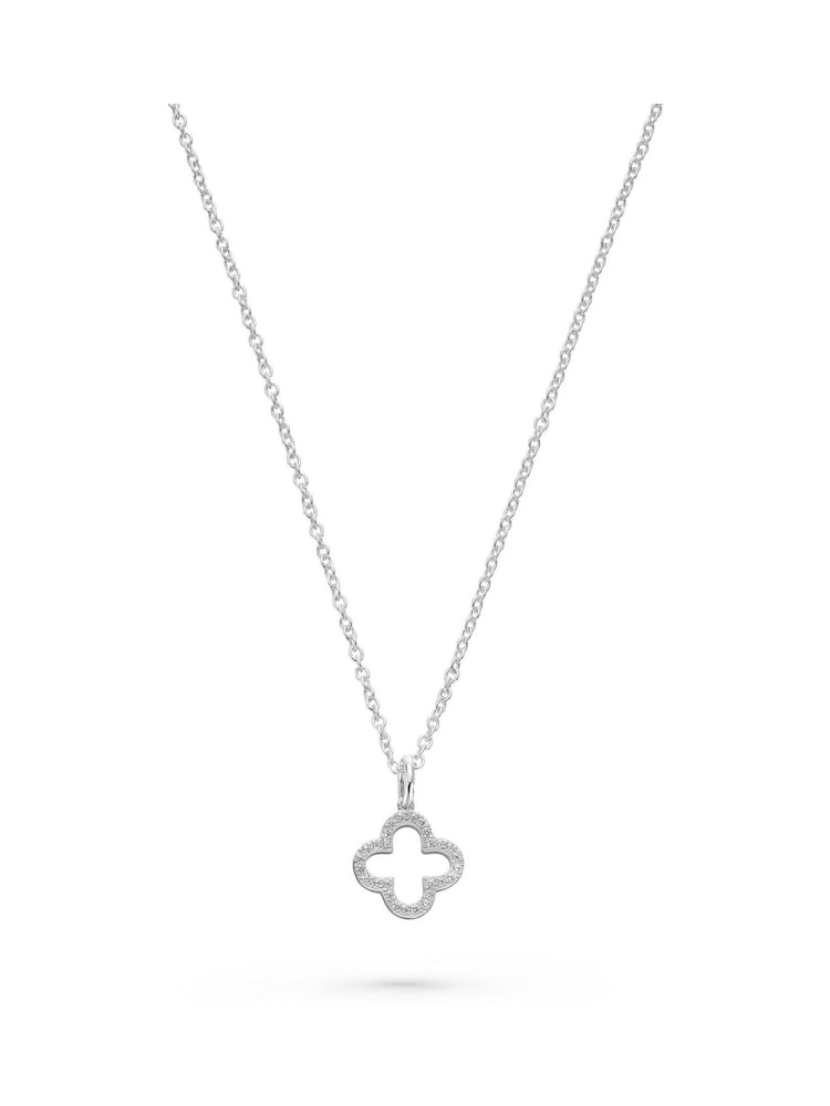 Beaverbrooks Sterling Silver Cubic Zirconia Clover Pendant - Image 1 of 4