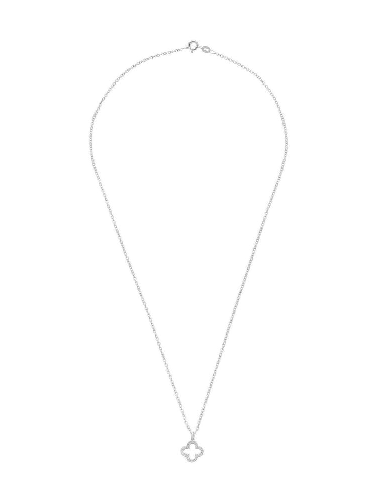 Beaverbrooks Sterling Silver Cubic Zirconia Clover Pendant - Image 2 of 4