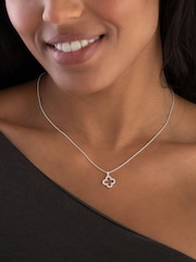 Beaverbrooks Sterling Silver Cubic Zirconia Clover Pendant - Image 4 of 4