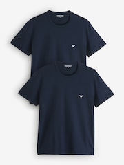 Emporio Armani Regular Fit Logo T-Shirts 2 Pack - Image 1 of 3