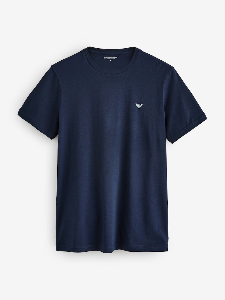 Emporio Armani Regular Fit Logo T-Shirts 2 Pack - Image 3 of 3 Emporio Armani Regular Fit Logo T-Shirts 2 Pack - Image 3 of 3