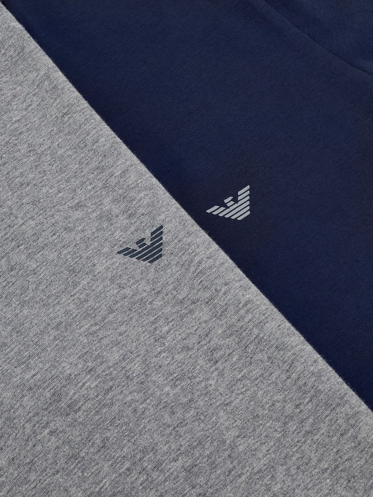 Emporio Armani Regular Fit Logo T-Shirts 2 Pack - Image 6 of 6