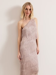 Phase Eight Brown Amity Fringe Dress - Image 3 of 7
