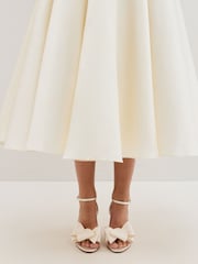 Phase Eight White Pearl Bow Sandals - Image 1 of 6