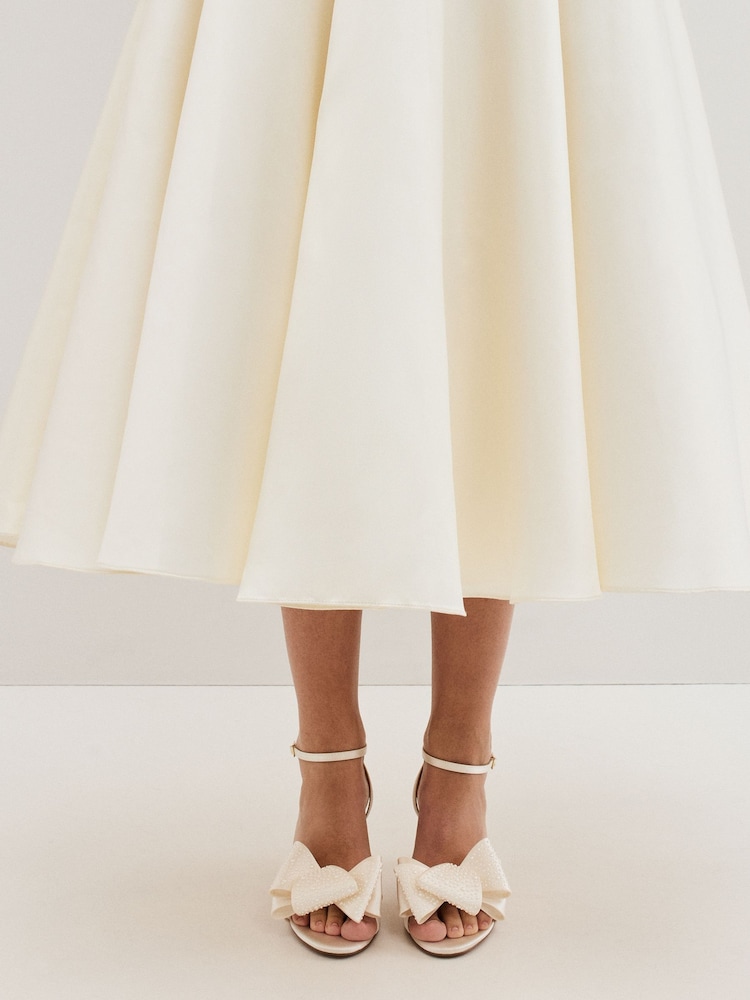 Phase Eight White Pearl Bow Sandals - Image 1 of 6