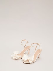Phase Eight White Pearl Bow Sandals - Image 2 of 6