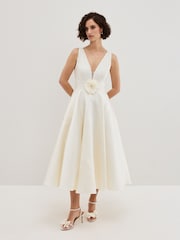 Phase Eight White Pearl Bow Sandals - Image 6 of 6
