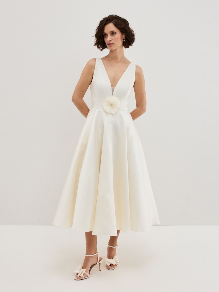 Phase Eight White Pearl Bow Sandals - Image 6 of 6
