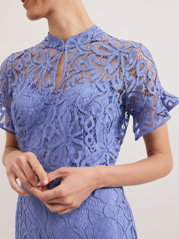 Phase Eight Blue Eadie Maxi Dress - Image 5 of 7