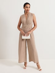 Phase Eight Brown Petite Brea Jumpsuit - Image 1 of 6