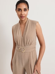 Phase Eight Brown Petite Brea Jumpsuit - Image 4 of 6