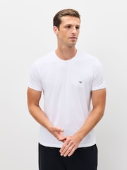 Emporio Armani Regular Fit Logo T-Shirts 2 Pack - Image 1 of 6