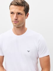 Emporio Armani Regular Fit Logo T-Shirts 2 Pack - Image 3 of 6