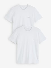Emporio Armani Regular Fit Logo T-Shirts 2 Pack - Image 4 of 6