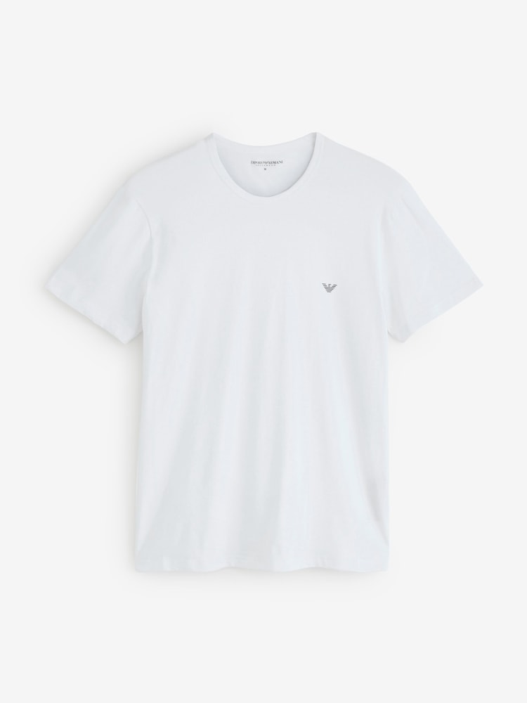 Emporio Armani Regular Fit Logo T-Shirts 2 Pack - Image 6 of 6