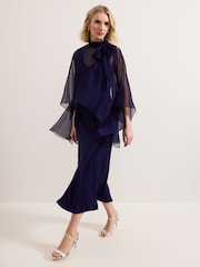 Phase Eight Blue Kyra Overlay Dress - Image 1 of 7