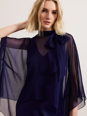 Phase Eight Blue Kyra Overlay Dress - Image 4 of 7