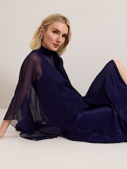 Phase Eight Blue Kyra Overlay Dress - Image 6 of 7