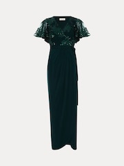 Phase Eight Blue Talia Sequin Dress - Image 6 of 6