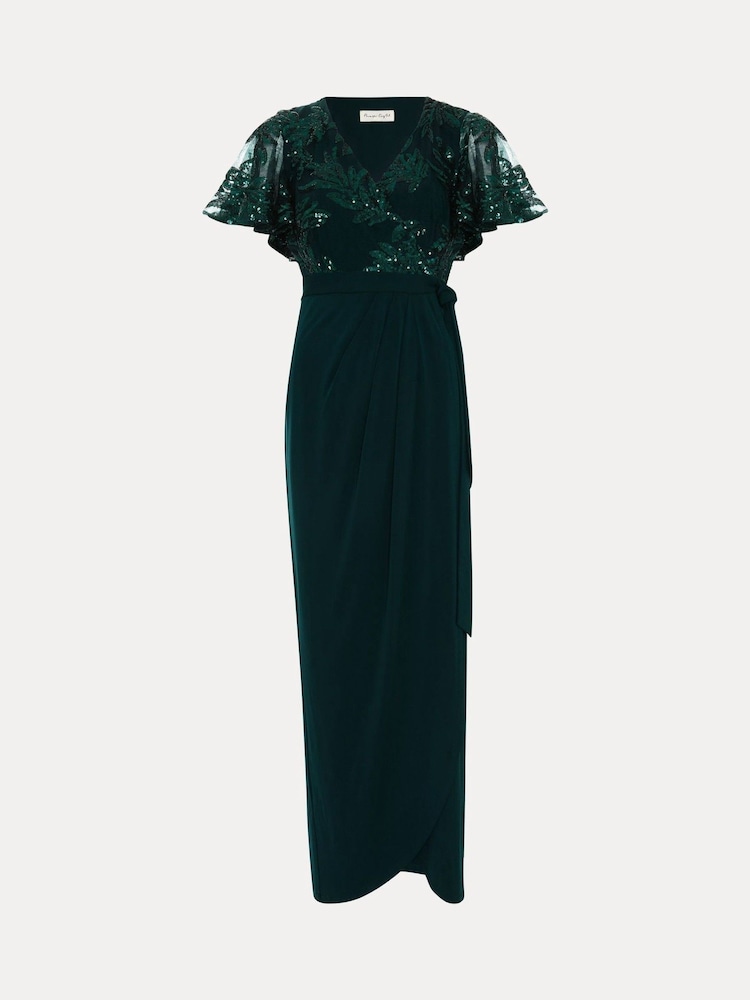 Phase Eight Blue Talia Sequin Dress - Image 6 of 6