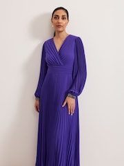 Phase Eight Purple Petite Vila Beaded Dress - Image 3 of 7