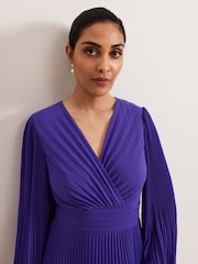 Phase Eight Purple Petite Vila Beaded Dress - Image 4 of 7