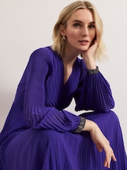 Phase Eight Purple Vila Beaded Dress - Image 6 of 9