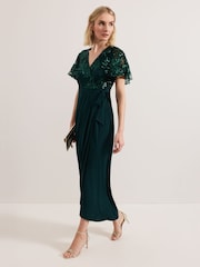 Phase Eight Green Minty Wrap Dress - Image 1 of 7