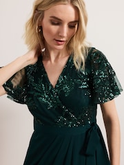 Phase Eight Green Minty Wrap Dress - Image 4 of 7