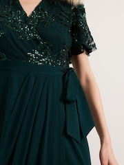 Phase Eight Green Minty Wrap Dress - Image 5 of 7