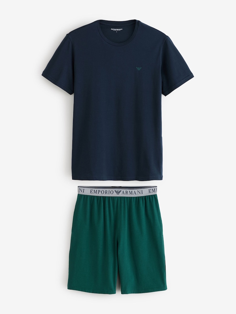 Emporio Armani Regular Fit Pyjamas Set - Image 1 of 8