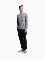 Emporio Armani Regular Fit Grey Pyjama Set - Image 1 of 12