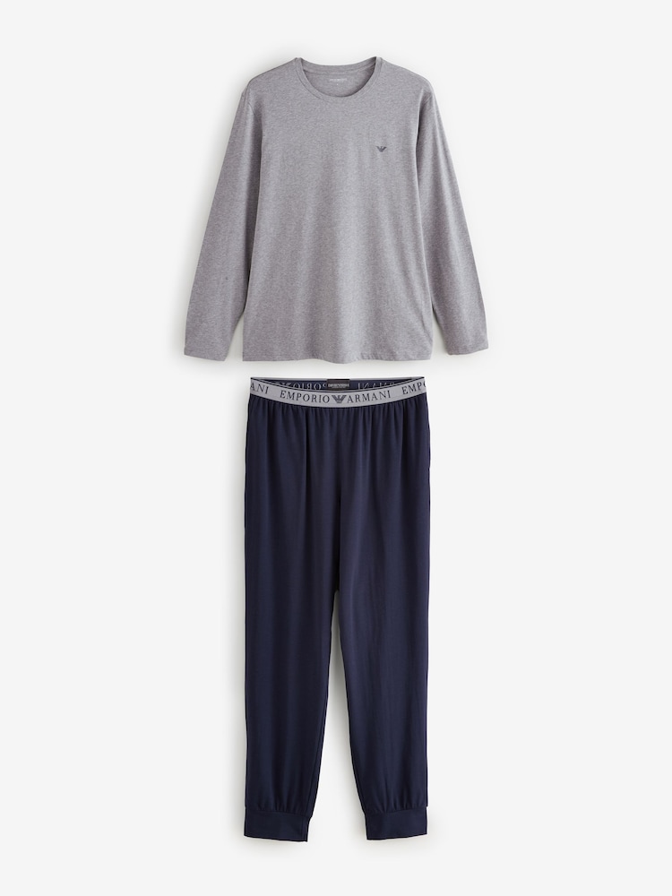 Buy Emporio Armani Regular Fit Grey Pyjama Set from the Next UK