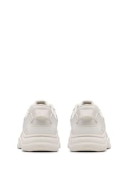Clarks White Older Girls Feather Pace Trainers - Image 4 of 6