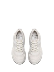 Clarks White Older Girls Feather Pace Trainers - Image 5 of 6