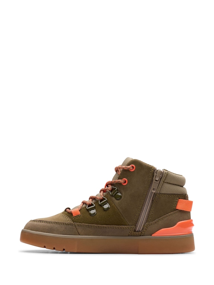 Clarks Green Older Boys Khaki Oslo Trail Boots - Image 2 of 7