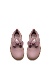 Clarks Pink Wide Fit (G) Younger Girls Cove Bow Mary Jane Shoes - Image 4 of 6