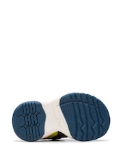 Clarks Blue Younger Boys Navy Combi Feather Track Trainers - Image 6 of 6