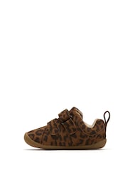 Clarks Animal Wide Fit (G) Leather First Walker Craft Toddler Shoes - Image 2 of 6