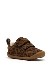 Clarks Animal Wide Fit (G) Leather First Walker Craft Toddler Shoes - Image 3 of 6