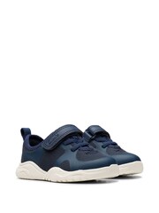 Clarks Blue Clarks Newborn Navy Feather Ath Trainers - Image 4 of 7