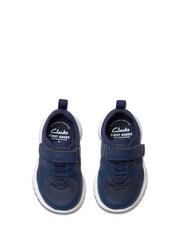 Clarks Blue Clarks Newborn Navy Feather Ath Trainers - Image 5 of 7
