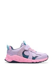 Clarks Purple Standard Fit (F) Older Girls Combi Selva Hero Shoes - Image 1 of 6