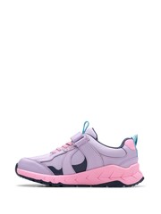 Clarks Purple Standard Fit (F) Older Girls Combi Selva Hero Shoes - Image 2 of 6