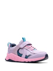 Clarks Purple Standard Fit (F) Older Girls Combi Selva Hero Shoes - Image 3 of 6
