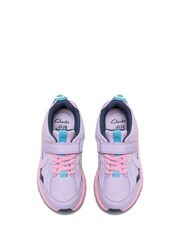 Clarks Purple Standard Fit (F) Older Girls Combi Selva Hero Shoes - Image 4 of 6